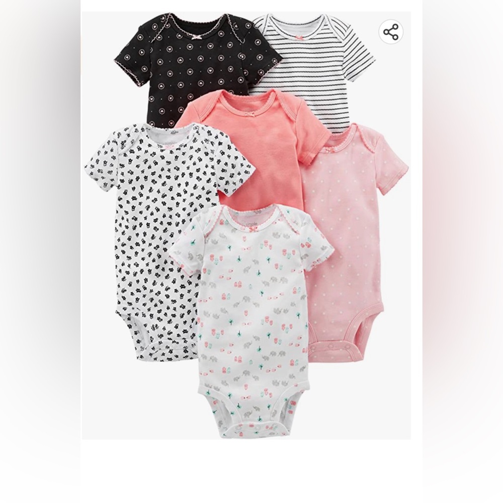 Summer Sale!☀️🌺 Simple Joys by Carter’s 6-9M Shortsleeve Onesie Haul Bundle